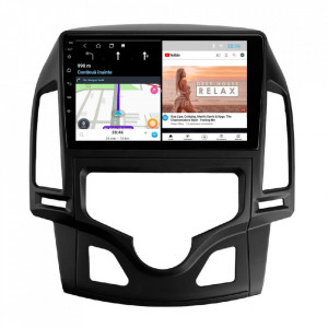 Navigatie dedicata cu Android Hyundai i30 2007 - 2012, clima automata, 2GB RAM, Radio GPS Dual Zone, Display HD 9" Touchscreen, Internet Wi-Fi, Bluetooth, MirrorLink, USB, Waze