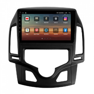 Navigatie dedicata cu Android Hyundai i30 2007 - 2012, clima automata, 4GB RAM, Radio GPS Dual Zone, Display HD IPS 9" Touchscreen, Internet Wi-Fi si slot SIM 4G, Bluetooth, MirrorLink, USB, Waze