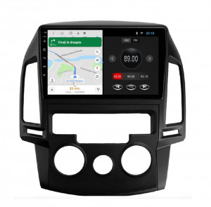Navigatie dedicata cu Android Hyundai i30 2007 - 2012, clima manuala, 2GB RAM, Radio GPS Dual Zone, Display HD 9" Touchscreen, Internet Wi-Fi, Bluetooth, MirrorLink, USB, Waze