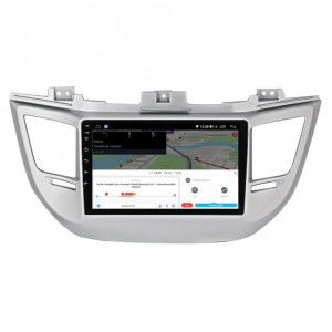 Navigatie dedicata cu Android Hyundai Tucson 2015 - 2018, 4GB RAM, Radio GPS Dual Zone, Display HD IPS 9" Touchscreen, Internet Wi-Fi si slot SIM 4G, Bluetooth, MirrorLink, USB, Waze