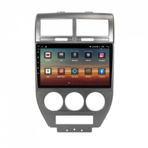Navigatie dedicata cu Android Jeep Compass I 2006 - 2010, 6GB RAM, Radio GPS Dual Zone, Display HD IPS 10" Touchscreen, Internet Wi-Fi si slot SIM 4G, Bluetooth, MirrorLink, USB, Waze