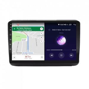 Navigatie dedicata cu Android Jeep Grand Cherokee IV 2014 - 2021, 8GB RAM, Radio GPS Dual Zone, Display HD IPS 9" Touchscreen, Internet Wi-Fi si slot SIM 4G, Bluetooth, MirrorLink, USB, Waze