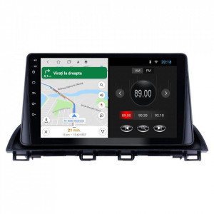 Navigatie dedicata cu Android Mazda 3 2013 - 2019, 1GB RAM, Radio GPS Dual Zone, Display HD 9" Touchscreen, Internet Wi-Fi, Bluetooth, MirrorLink, USB, Waze