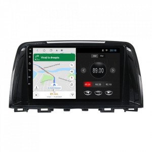 Navigatie dedicata cu Android Mazda 6 2013 - 2016, 2GB RAM, Radio GPS Dual Zone, Display HD 9" Touchscreen, Internet Wi-Fi, Bluetooth, MirrorLink, USB, Waze