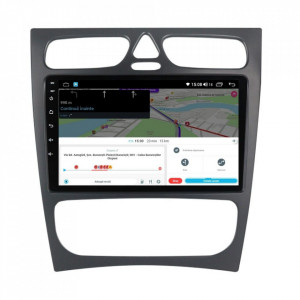 Navigatie dedicata cu Android Mercedes C-Class W203 2000 - 2004, 4GB RAM, Radio GPS Dual Zone, Display HD IPS 9" Touchscreen, Internet Wi-Fi si slot SIM 4G, Bluetooth, MirrorLink, USB, Waze