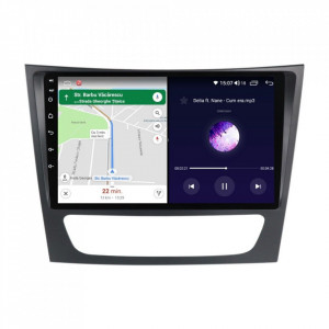 Navigatie dedicata cu Android Mercedes E-Class W211 2002 - 2009, 4GB RAM, Radio GPS Dual Zone, Display HD IPS 9" Touchscreen, Internet Wi-Fi si slot SIM 4G, Bluetooth, MirrorLink, USB, Waze