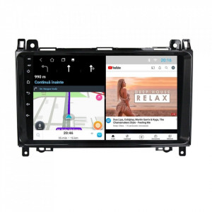 Navigatie dedicata cu Android Mercedes Sprinter 2006 - 2018, 2GB RAM, Radio GPS Dual Zone, Display HD 9" Touchscreen, Internet Wi-Fi, Bluetooth, MirrorLink, USB, Waze