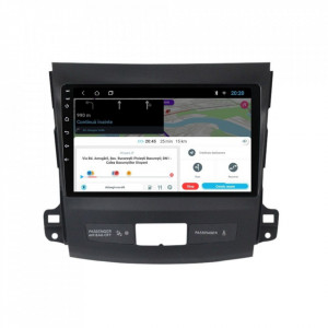 Navigatie dedicata cu Android Mitsubishi Outlander II 2006 - 2012, 1GB RAM, Radio GPS Dual Zone, Display HD 9" Touchscreen, Internet Wi-Fi, Bluetooth, MirrorLink, USB, Waze