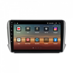 Navigatie dedicata cu Android Peugeot 2008 I 2013 - 2019, 4GB RAM, Radio GPS Dual Zone, Display HD IPS 10" Touchscreen, Internet Wi-Fi si slot SIM 4G, Bluetooth, MirrorLink, USB, Waze