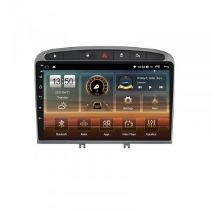 Navigatie dedicata cu Android Peugeot 308 I 2007 - 2013, 4GB RAM, Radio GPS Dual Zone, Display HD IPS 9" Touchscreen, Internet Wi-Fi si slot SIM 4G, Bluetooth, MirrorLink, USB, Waze