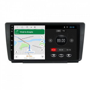 Navigatie dedicata cu Android Skoda Octavia II 2004 - 2013, 2GB RAM, Radio GPS Dual Zone, Display HD 9" Touchscreen, Internet WiFi, Bluetooth, MirrorLink, USB, Waze