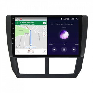 Navigatie dedicata cu Android Subaru Impreza 2007 - 2014, 6GB RAM, Radio GPS Dual Zone, Display HD IPS 9" Touchscreen, Internet Wi-Fi si slot SIM 4G, Bluetooth, MirrorLink, USB, Waze