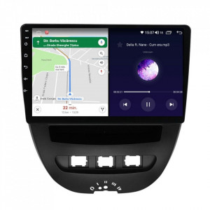 Navigatie dedicata cu Android Toyota Aygo 2005 - 2014, 4GB RAM, Radio GPS Dual Zone, Display HD IPS 10" Touchscreen, Internet Wi-Fi si slot SIM 4G, Bluetooth, MirrorLink, USB, Waze