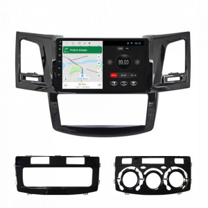 Navigatie dedicata cu Android Toyota Hilux VII 2004 - 2015, 1GB RAM, Radio GPS Dual Zone, Display HD 9" Touchscreen, Internet Wi-Fi, Bluetooth, MirrorLink, USB, Waze