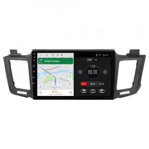 Navigatie dedicata cu Android Toyota Rav4 IV 2013 - 2018, 2GB RAM, Radio GPS Dual Zone, Display HD 10" Touchscreen, Internet Wi-Fi, Bluetooth, MirrorLink, USB, Waze