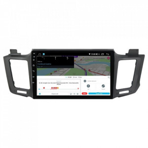 Navigatie dedicata cu Android Toyota Rav4 IV 2013 - 2018, 4GB RAM, Radio GPS Dual Zone, Display HD IPS 10" Touchscreen, Internet Wi-Fi si slot SIM 4G, Bluetooth, MirrorLink, USB, Waze