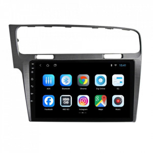 Navigatie dedicata cu Android VW Golf VII 2012 - 2019, argintiu, 2GB RAM, Radio GPS Dual Zone, Display HD 10" Touchscreen, Internet Wi-Fi, Bluetooth, MirrorLink, USB, Waze