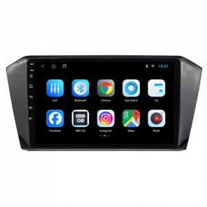 Navigatie dedicata cu Android VW Passat B8 dupa 2015, 1GB RAM, Radio GPS Dual Zone, Display HD 10" Touchscreen, Internet Wi-Fi, Bluetooth, MirrorLink, USB, Waze