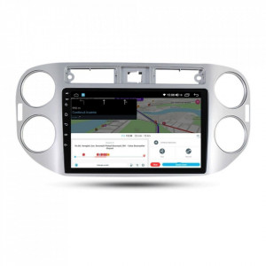 Navigatie dedicata cu Android VW Tiguan I 2007 - 2012, 6GB RAM, Radio GPS Dual Zone, Display HD IPS 9" Touchscreen, Internet Wi-Fi si slot SIM 4G, Bluetooth, MirrorLink, USB, Waze