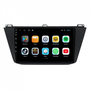 Navigatie dedicata cu Android VW Tiguan II dupa 2016, 1GB RAM, Radio GPS Dual Zone, Display HD 10" Touchscreen, Internet Wi-Fi, Bluetooth, MirrorLink, USB, Waze