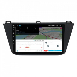 Navigatie dedicata cu Android VW Tiguan II dupa 2016, 4GB RAM, Radio GPS Dual Zone, Display HD IPS 10" Touchscreen, Internet Wi-Fi si slot SIM 4G, Bluetooth, MirrorLink, USB, Waze
