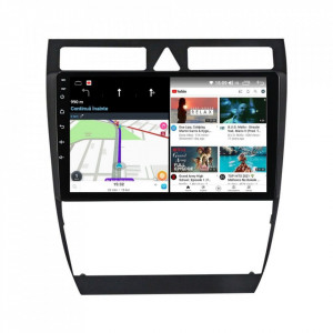 Navigatie dedicata cu Android Audi A6 (C5) 1997 - 2005, 4GB RAM, Radio GPS Dual Zone, Display HD IPS 9" Touchscreen, Internet Wi-Fi si slot SIM 4G, Bluetooth, MirrorLink, USB, Waze