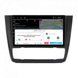 Navigatie dedicata cu Android BMW Seria 1 (E81 / E87) 2007 - 2013, clima automata, 2GB RAM, Radio GPS Dual Zone, Display HD 9" Touchscreen, Internet Wi-Fi, Bluetooth, MirrorLink, USB, Waze