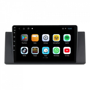 Navigatie dedicata cu Android BMW Seria 5 (E39) 1995 - 2003, 1GB RAM, Radio GPS Dual Zone, Display HD 9" Touchscreen, Internet Wi-Fi, Bluetooth, MirrorLink, USB, Waze
