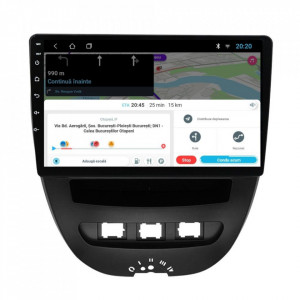 Navigatie dedicata cu Android Citroen C1 I 2005 - 2014, 2GB RAM, Radio GPS Dual Zone, Display HD 10" Touchscreen, Internet Wi-Fi, Bluetooth, MirrorLink, USB, Waze