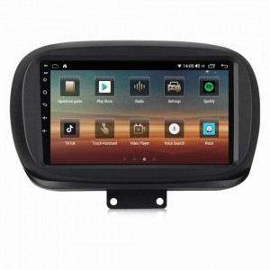 Navigatie dedicata cu Android Fiat 500X dupa 2014, 4GB RAM, Radio GPS Dual Zone, Display HD IPS 9" Touchscreen, Internet Wi-Fi si slot SIM 4G, Bluetooth, MirrorLink, USB, Waze