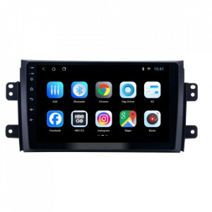 Navigatie dedicata cu Android Fiat Sedici 2006 - 2015, 2GB RAM, Radio GPS Dual Zone, Display HD 9" Touchscreen, Internet Wi-Fi, Bluetooth, MirrorLink, USB, Waze