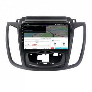Navigatie dedicata cu Android Ford Kuga II 2012 - 2019 cu navigatie originala, 6GB RAM, Radio GPS Dual Zone, Display HD IPS 9" Touchscreen, Internet Wi-Fi si slot SIM 4G, Bluetooth, MirrorLink, USB, Waze