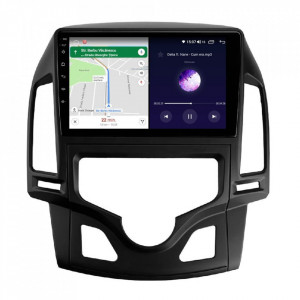 Navigatie dedicata cu Android Hyundai i30 2007 - 2012, clima automata, 8GB RAM, Radio GPS Dual Zone, Display HD IPS 9" Touchscreen, Internet Wi-Fi si slot SIM 4G, Bluetooth, MirrorLink, USB, Waze