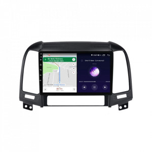 Navigatie dedicata cu Android Hyundai Santa Fe II 2006 - 2012, 4GB RAM, Radio GPS Dual Zone, Display HD IPS 9" Touchscreen, Internet Wi-Fi si slot SIM 4G, Bluetooth, MirrorLink, USB, Waze