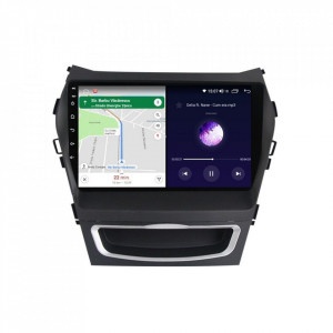 Navigatie dedicata cu Android Hyundai Santa Fe III / Grand Santa Fe 2012 - 2018, 8GB RAM, Radio GPS Dual Zone, Display HD IPS 9" Touchscreen, Internet Wi-Fi si slot SIM 4G, Bluetooth, MirrorLink, USB, Waze