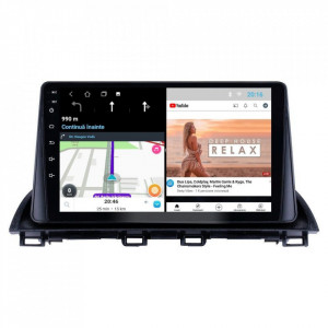Navigatie dedicata cu Android Mazda 3 2013 - 2019, 1GB RAM, Radio GPS Dual Zone, Display HD 9" Touchscreen, Internet Wi-Fi, Bluetooth, MirrorLink, USB, Waze