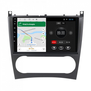 Navigatie dedicata cu Android Mercedes CLC-Class CL203 2008 - 2011, 1GB RAM, Radio GPS Dual Zone, Display HD 9" Touchscreen, Internet Wi-Fi, Bluetooth, MirrorLink, USB, Waze
