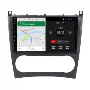Navigatie dedicata cu Android Mercedes CLK C209 2005 - 2010, 2GB RAM, Radio GPS Dual Zone, Display HD 9" Touchscreen, Internet Wi-Fi, Bluetooth, MirrorLink, USB, Waze