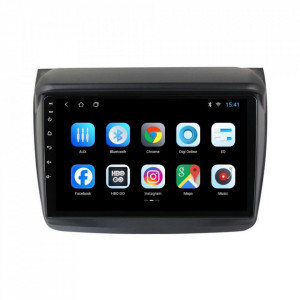 Navigatie dedicata cu Android Mitsubishi L200 2005 - 2015, 2GB RAM, Radio GPS Dual Zone, Display HD 9" Touchscreen, Internet Wi-Fi, Bluetooth, MirrorLink, USB, Waze