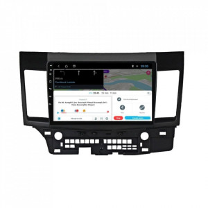 Navigatie dedicata cu Android Mitsubishi Lancer dupa 2007, 1GB RAM, Radio GPS Dual Zone, Display HD 10" Touchscreen, Internet Wi-Fi, Bluetooth, MirrorLink, USB, Waze