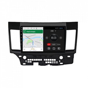 Navigatie dedicata cu Android Mitsubishi Lancer dupa 2007, 2GB RAM, Radio GPS Dual Zone, Display HD 10" Touchscreen, Internet Wi-Fi, Bluetooth, MirrorLink, USB, Waze