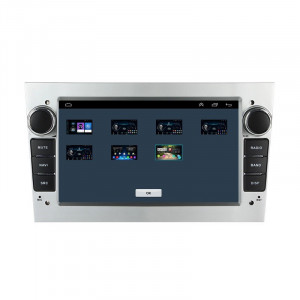 Navigatie dedicata cu Android Opel Vectra C 2002 - 2009, gri deschis, 1GB RAM, Radio GPS Dual Zone, Display HD 7" Touchscreen, Internet Wi-Fi, Bluetooth, MirrorLink, USB, Waze