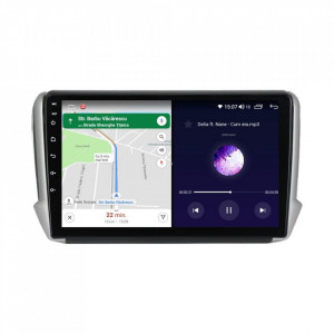 Navigatie dedicata cu Android Peugeot 2008 I 2013 - 2019, 6GB RAM, Radio GPS Dual Zone, Display HD IPS 10" Touchscreen, Internet Wi-Fi si slot SIM 4G, Bluetooth, MirrorLink, USB, Waze