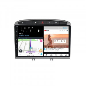 Navigatie dedicata cu Android Peugeot 308 I 2007 - 2013, 2GB RAM, Radio GPS Dual Zone, Display HD 9" Touchscreen, Internet Wi-Fi, Bluetooth, MirrorLink, USB, Waze