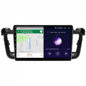 Navigatie dedicata cu Android Peugeot 508 I 2010 - 2018, 4GB RAM, Radio GPS Dual Zone, Display HD IPS 9" Touchscreen, Internet Wi-Fi si slot SIM 4G, Bluetooth, MirrorLink, USB, Waze