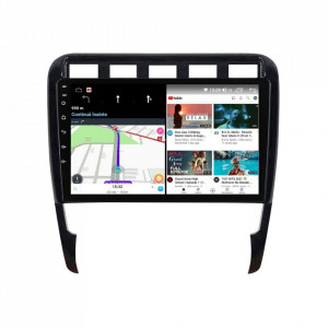 Navigatie dedicata cu Android Porsche Cayenne 2002 - 2010, 4GB RAM, Radio GPS Dual Zone, Display HD IPS 9" Touchscreen, Internet Wi-Fi si slot SIM 4G, Bluetooth, MirrorLink, USB, Waze