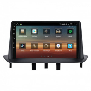 Navigatie dedicata cu Android Renault Megane III 2009 - 2016, 6GB RAM, Radio GPS Dual Zone, Display HD IPS 9" Touchscreen, Internet Wi-Fi si slot SIM 4G, Bluetooth, MirrorLink, USB, Waze
