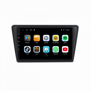 Navigatie dedicata cu Android Skoda Rapid 2011 - 2019, 2GB RAM, Radio GPS Dual Zone, Display HD 9" Touchscreen, Internet Wi-Fi, Bluetooth, MirrorLink, USB, Waze