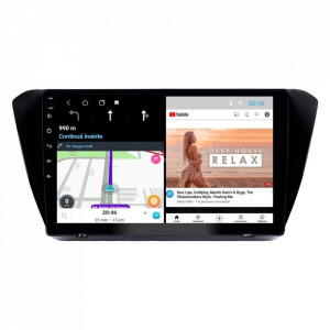 Navigatie dedicata cu Android Skoda Superb III 2015 - 2019, 2GB RAM, Radio GPS Dual Zone, Display HD 10" Touchscreen, Internet Wi-Fi, Bluetooth, MirrorLink, USB, Waze