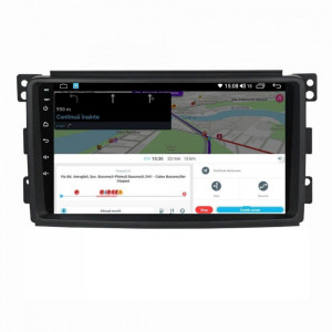 Navigatie dedicata cu Android Smart Fortwo 2007 - 2010, 4GB RAM, Radio GPS Dual Zone, Display HD IPS 9" Touchscreen, Internet Wi-Fi si slot SIM 4G, Bluetooth, MirrorLink, USB, Waze